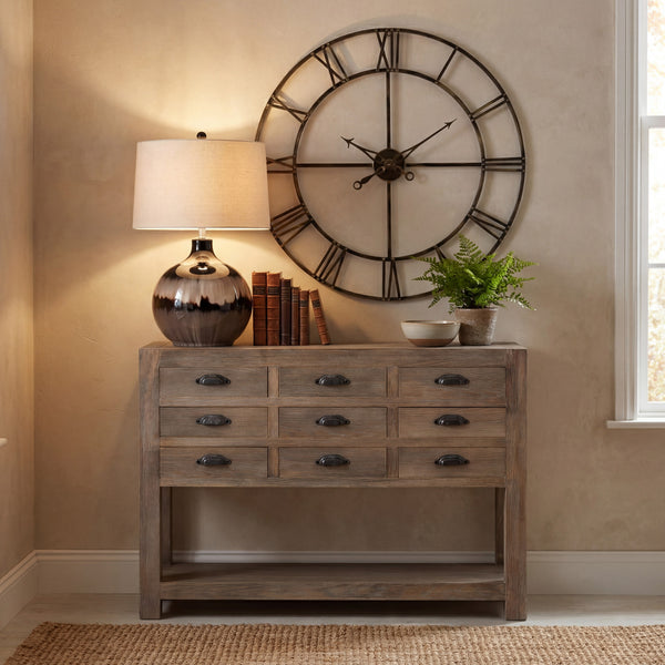 Umber Hollow | Sepia-Toned Table Lamp with Linen Shade