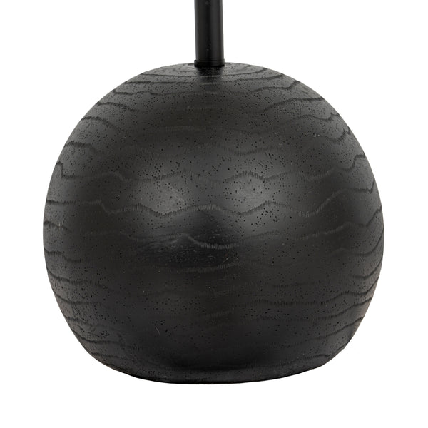 Cannon Noir | Black Floor Lamp with Hessian Shade