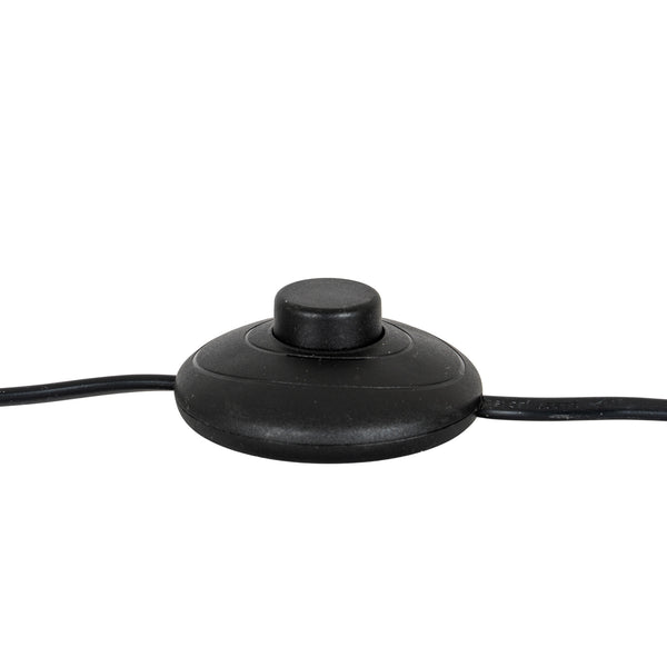 Cannon Noir | Black Floor Lamp with Hessian Shade