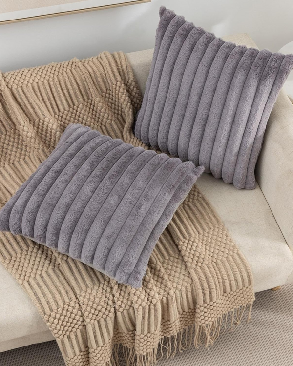 Cushion Set - Velveta - Soft Plush Texture - Modern Sofa Decor