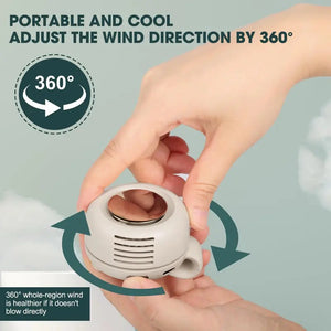 Mini Clip Fan USB Rechargeable | Portable Personal Fan 3 Speed
