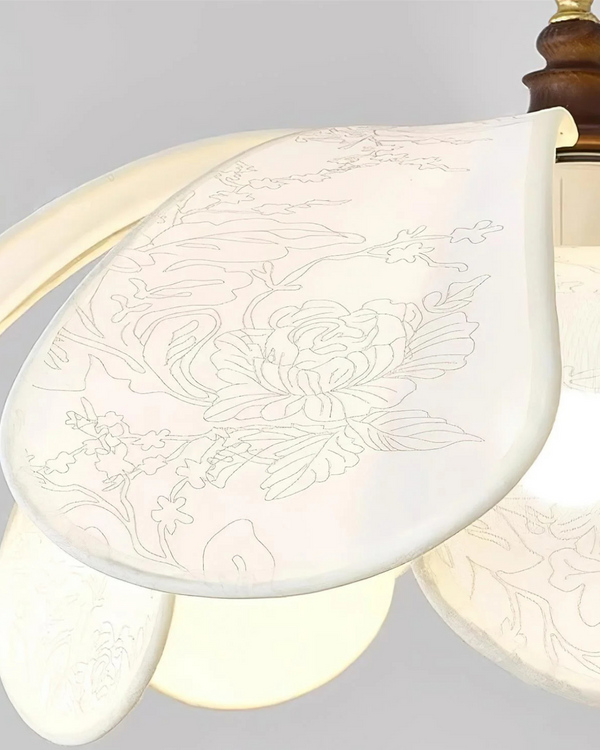 Pendant Ceiling Light - Floramira - Petal Layer Shade - Elegant Artistic Design