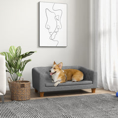PawLuxe Medium Dog Sofa Bed — Soft Grey Cushion Pet Couch for Medium Dogs