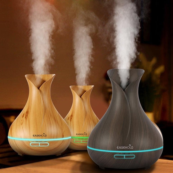 ScentGlow Ultrasonisk Aromadiffusor – 7-färgad LED-lampa, 400 ml kapacitet, Säker och stilren luftfuktare för hemmet