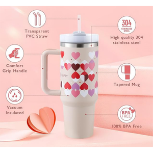 ThermoSip 40 Oz Insulated Tumbler with Handle and Straw