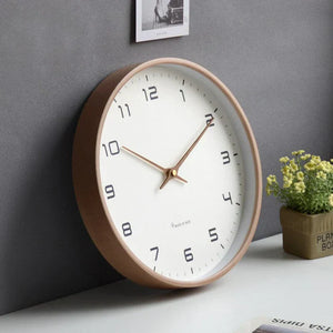 Wooden Wall Clock - TimberLux - Modern Nordic Design - Silent Timekeeping