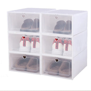 ClearStack Shoe Storage Boxes – Foldable Stackable Organizers