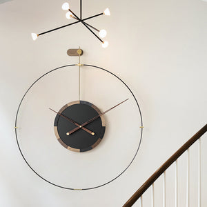 Copper Nordic Light Luxury Wall Clock UK — Oversized Round Statement Piece