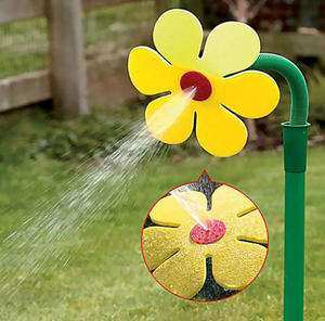 Dancing Daisy & Sunflower Garden Sprinkler | Funny Spinning Lawn Sprinkler for Kids & Pets | Fits Standard Garden Hoses