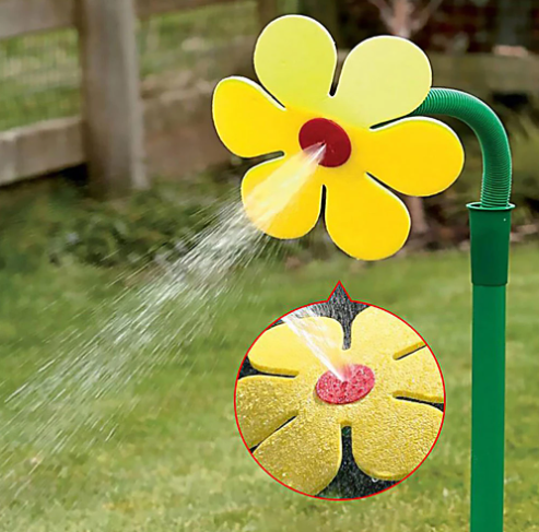 Dancing Daisy & Sunflower Garden Sprinkler | Funny Spinning Lawn Sprinkler for Kids & Pets | Fits Standard Garden Hoses