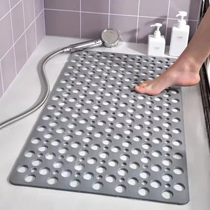 Bathroom Non-Slip Mat – AquaGrip - Anti-Mould Suction Grip Bath Mat for Secure Showers