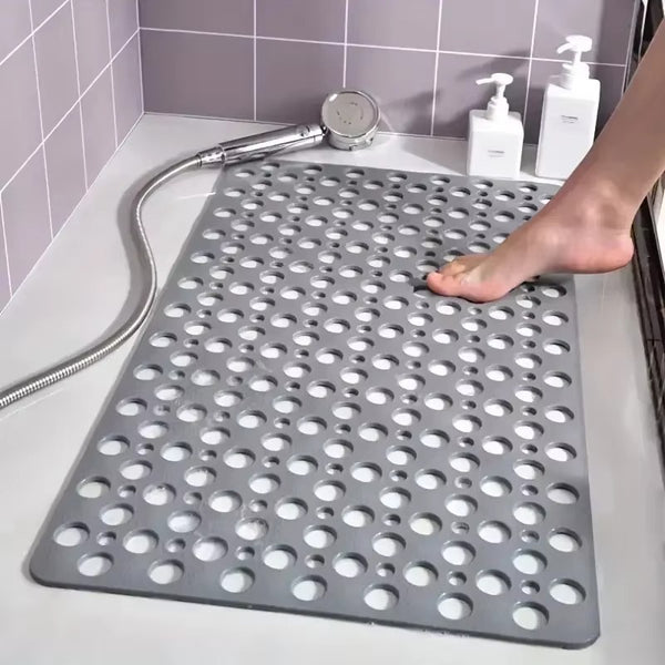 Bathroom Non-Slip Mat – AquaGrip - Anti-Mould Suction Grip Bath Mat for Secure Showers