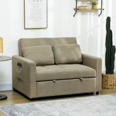 Loveseat Sofa Bed | Convertible Click-Clack | Adjustable Backrest Blue