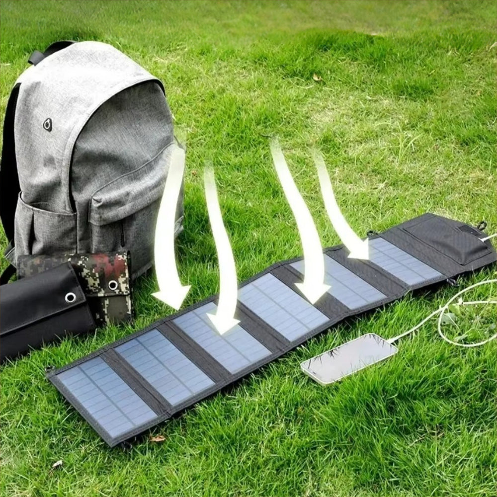 Foldable Solar Panel –  Portable Charger with USB for Mobile Power Supply