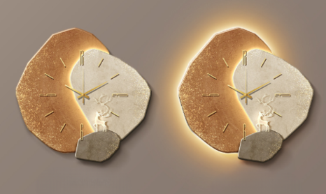 Wooden Wall Clock - ArtiGlow - Scandinavian Design - Silent Bamboo Clock
