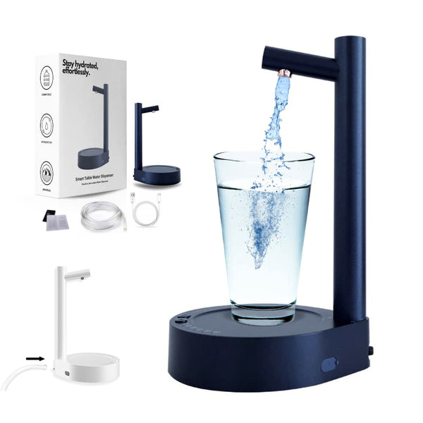 Electric Rechargeable Automatic Water Bottle Dispenser Pump — USB-C Gallon Water Pump Dispenser for Home, Office & Outdoor Use | 1800mAh | White & Blue