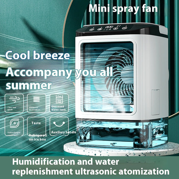 USB Desktop Air Cooler Fan | Dual Spray Mist Portable Cooler
