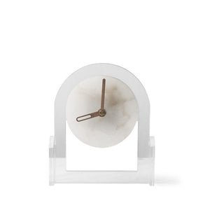 Jade Stone Desk Clock Ornament UK — Nordic Style Luxury Decor