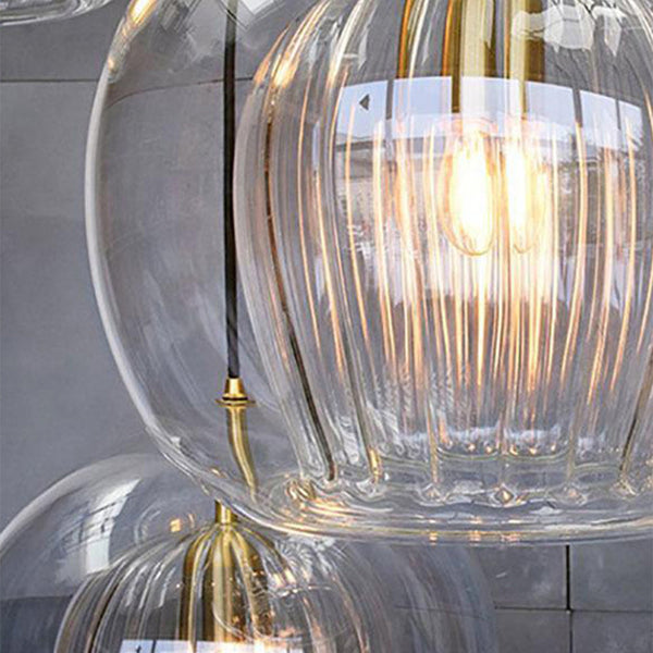 Glass Pendant Light – Halvix – Modern Ceiling Fixture – Elegant Room Lighting