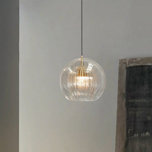 Glass Pendant Light – Halvix – Modern Ceiling Fixture – Elegant Room Lighting