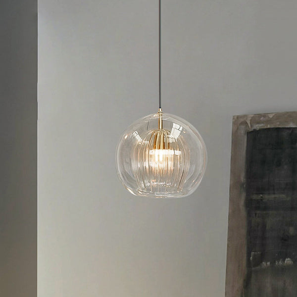 Glass Pendant Light – Halvix – Modern Ceiling Fixture – Elegant Room Lighting