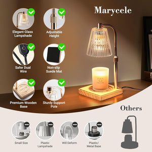 Candle Warmer Lamp With Timer Crystal Clear Wax Warmer