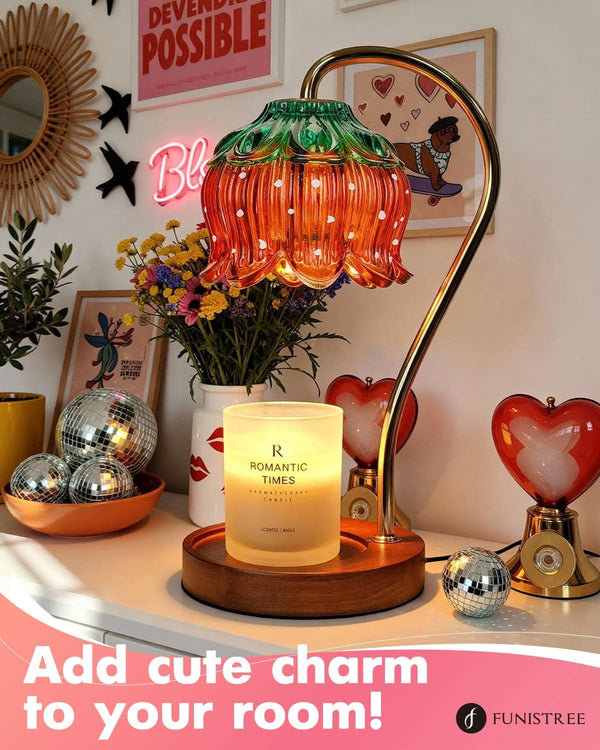 Strawberry Fragrance Candle Warmer Lamp With Timer