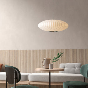 Silk Pendant Light - Solaira - Japandi Ceiling Lamp - Modern Home Decor