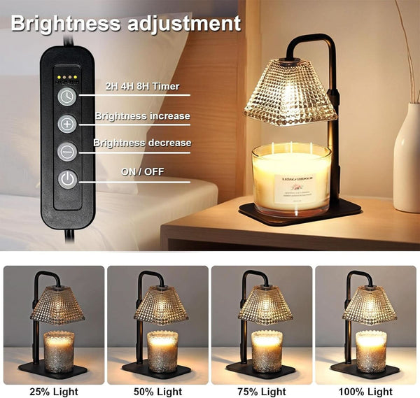 Candle Warmer Lamp Black With Programmable Dimming