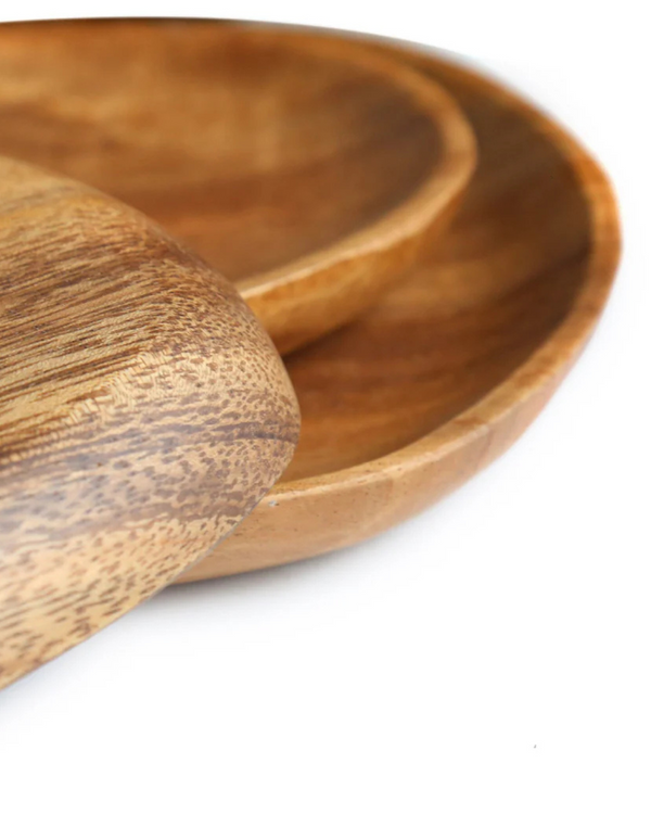 Wooden Serving Tray - Jardena - Rustic Platter Set - Natural Kitchen Decor
