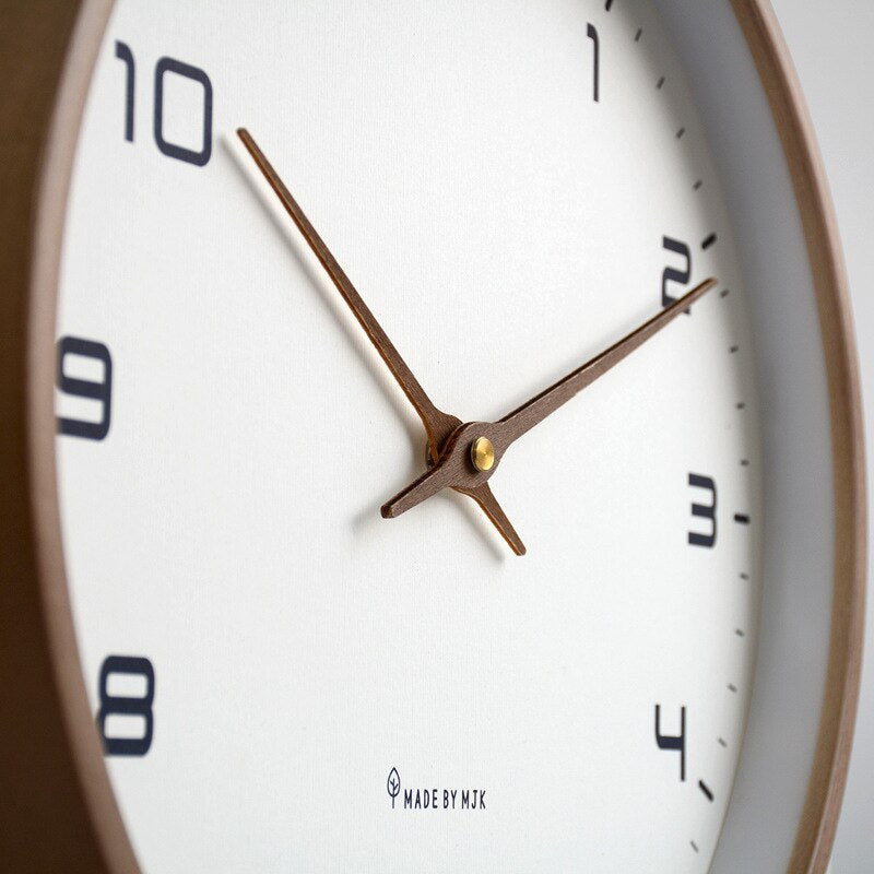 Wooden Wall Clock - Modara - Scandinavian Minimalist Design - Natural Wood Decor