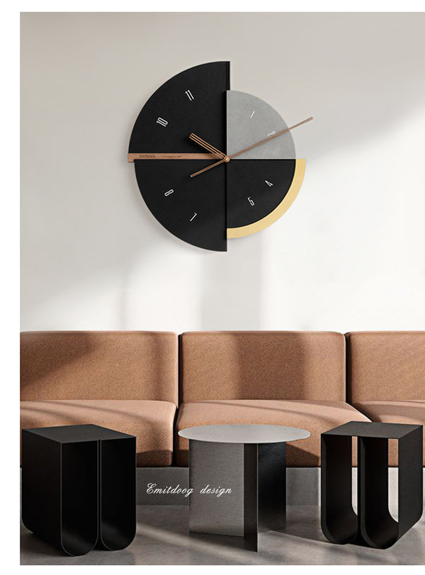 Nordic Light Luxury Wall Clock UK — Double-Sided Statement Design for Living Rooms