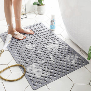Bathroom Non-Slip Mat – AquaGrip - Anti-Mould Suction Grip Bath Mat for Secure Showers
