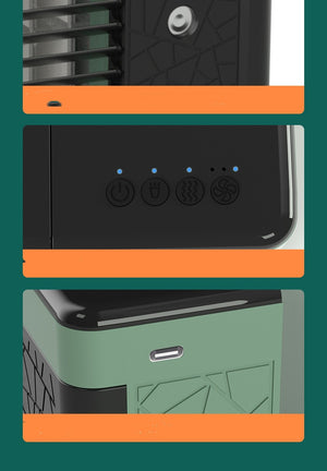 Rechargeable Mini Air Conditioner | Portable USB Fan Cooler