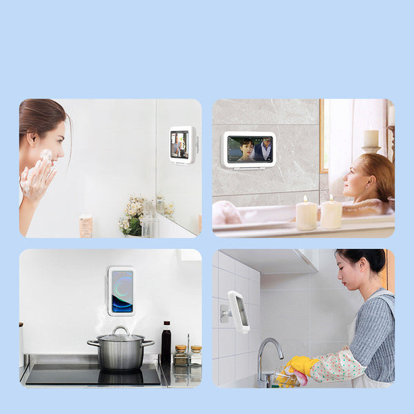 Waterproof Shower Phone Holder — Anti-Fog Touch Screen Case for Bathroom, Kitchen & MirrorWaterproof Shower Phone Holder — Anti-Fog Touch Screen Case for Bathroom, Kitchen & Mirror
