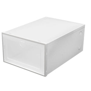 ClearStack Shoe Storage Boxes – Foldable Stackable Organizers