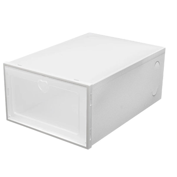 ClearStack Shoe Storage Boxes – Foldable Stackable Organizers