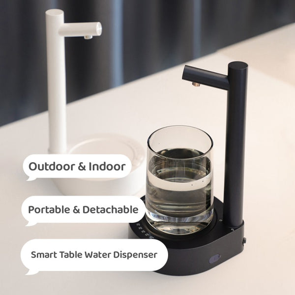 Electric Rechargeable Automatic Water Bottle Dispenser Pump — USB-C Gallon Water Pump Dispenser for Home, Office & Outdoor Use | 1800mAh | White & Blue