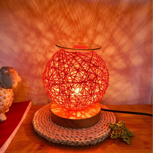 Plug-In Wax Melt Warmer & Night Light — Handmade Bamboo Wood, Dimmer SwitchPlug-In Wax Melt Warmer & Night Light — Handmade Bamboo Wood, Dimmer Switch