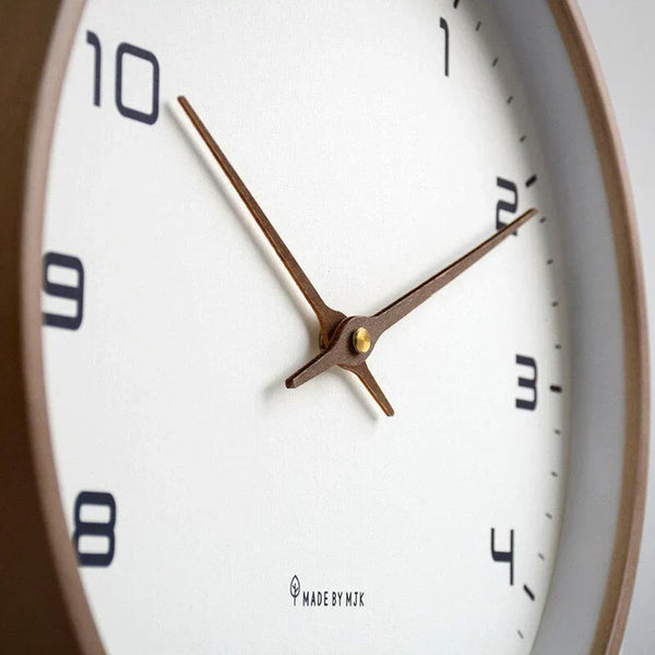 Wooden Wall Clock - TimberLux - Modern Nordic Design - Silent Timekeeping