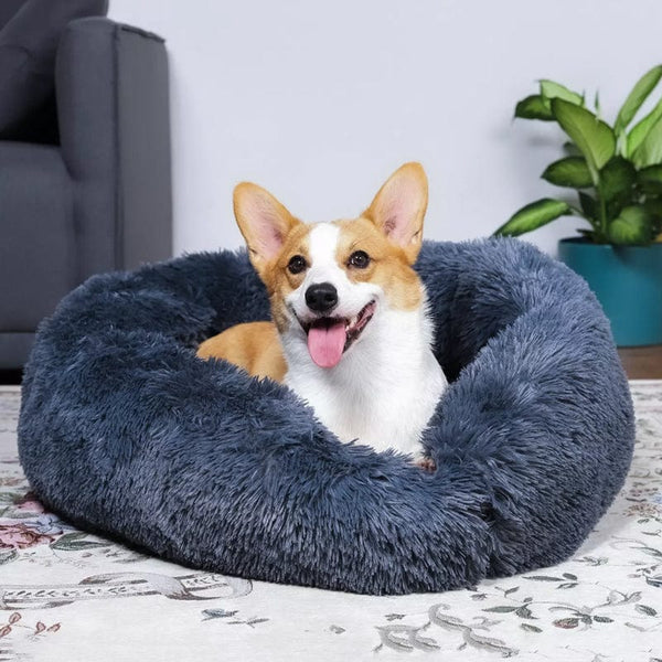 Calming Pet Bed - SnuggleNest - Anti-Anxiety Dog Cushion - Soft Washable Design