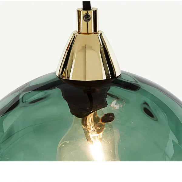 Glass Pendant Light - Luminex - Globe Design Lamp - Warm Ambient Lighting