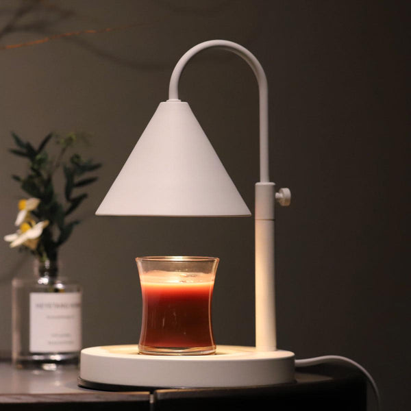 Aromatherapy Wax Melt Lamp — White Lifting Design, Metal