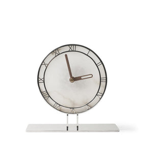 Jade Stone Desk Clock Ornament UK — Nordic Style Luxury Decor