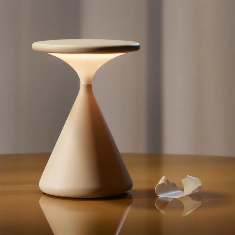Dimmable Table Lamp - LumaGlow - Wireless Touch Control - Modern Hourglass Design