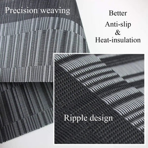 Placemat Set - SturdyWoven - Heat-Resistant Vinyl Mats - Elegant Table Decor