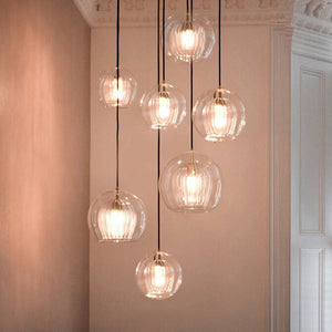 Glass Pendant Light – Halvix – Modern Ceiling Fixture – Elegant Room Lighting