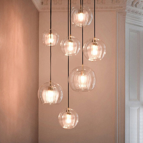 Glass Pendant Light – Halvix – Modern Ceiling Fixture – Elegant Room Lighting