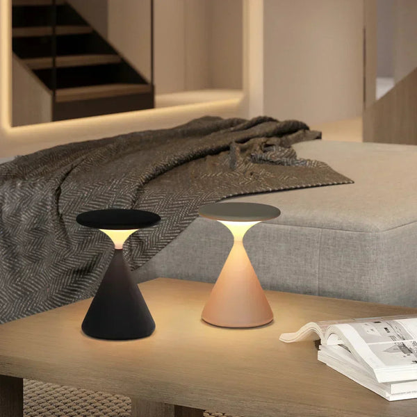 Dimmable Table Lamp - LumaGlow - Wireless Touch Control - Modern Hourglass Design