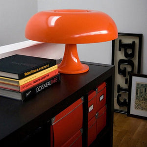 Mushroom Table Lamp – Glomira – Retro Fungi Light – Glossy Room Decor